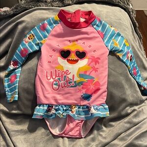 Nickelodeon Pink and Blue Baby Shark Rashguard